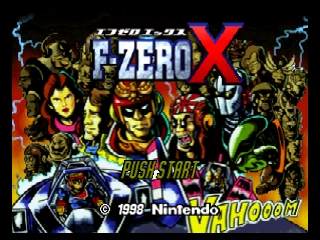 F-Zero X title screen for Nintendo 64
